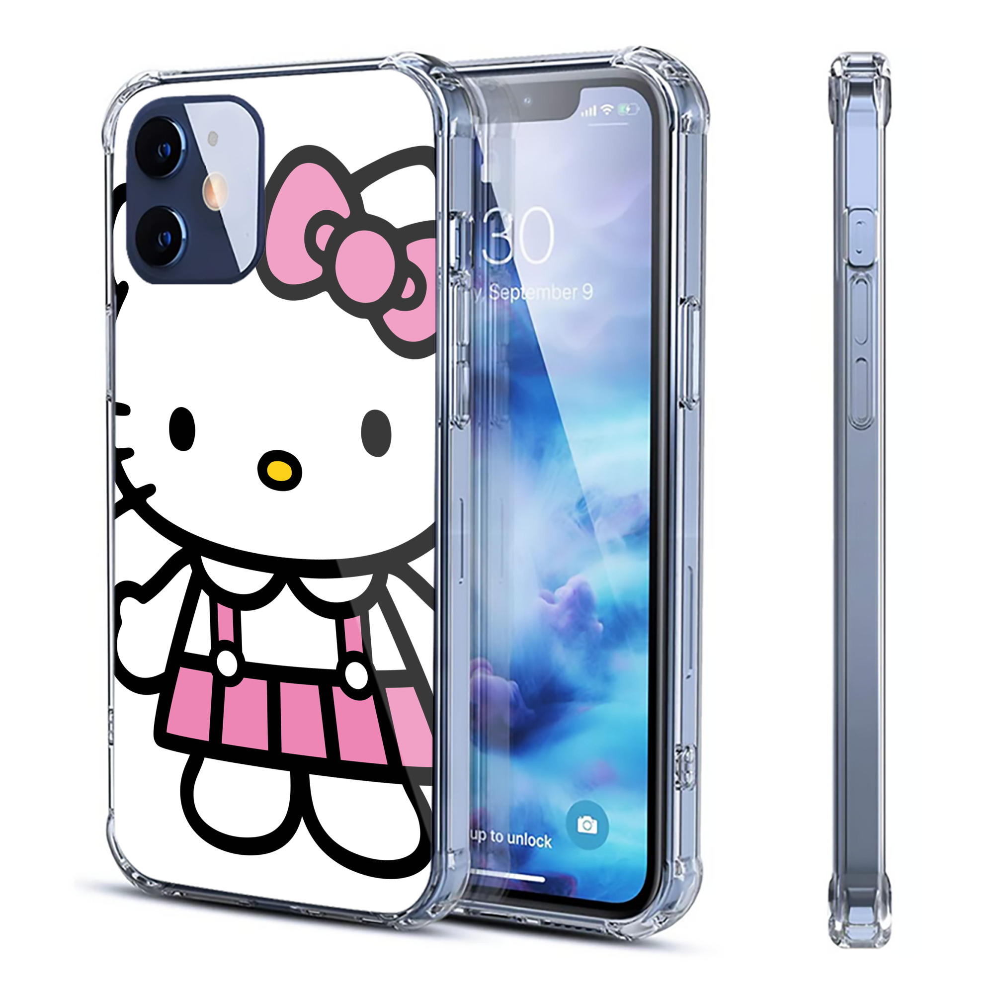 （画像用） Hello Kitty ハローキティ 【iPhone 12シリーズ対応】透明スマホケース（クリアソフトケース）
